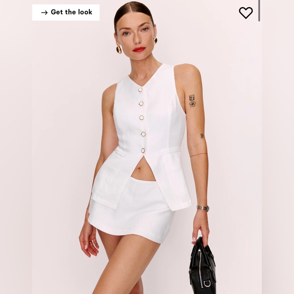 Aspen Linen Top in White